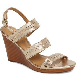 Jack Roger Wedge Sandal -Platinum